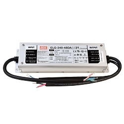Bloc d'alimentation MEANWELL DIM, CV. ELG-240-48DA constante de tension, dimmable argent