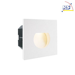 Cover ROUND for recessed LED wall luminaire LIGHT base II COB outdoor, 10 x 10cm, beam angle 63, aluminum, white