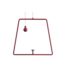 Suspension pendulaire MIRAM m�canique, fixation magn�tique, rouge, rouge rubis