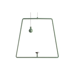 Suspension pendulaire MIRAM m�canique, fixation magn�tique, mat, gris-vert