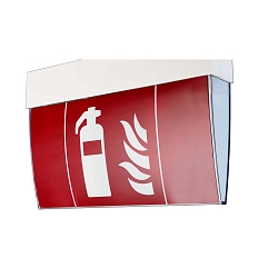 Pictogramme rouge, blanche