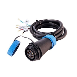 C�ble d'alimentation WEIPU 5 p�les, bleu, noir 