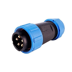 Prise de connexion WEIPU 5-polig male 5 p�les, bleu, noir 