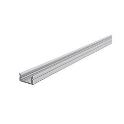 Profil en U AU-01-08 plat, argent mat