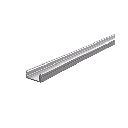 Profil en U AU-01-10 plat, argent mat