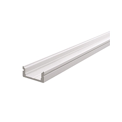 Profil en U AU-01-12 plat, blanc mat