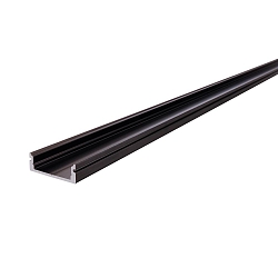 Profil en U AU-01-15 plat, noir mat