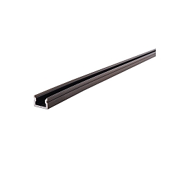 Profil en U AU-01-05 plat, noir mat