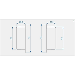 Embout EL-02-10 lot de 2, gris