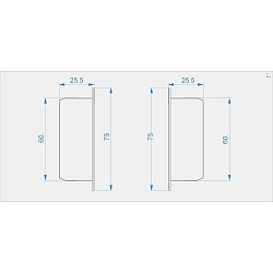 Embout EL-02-10 lot de 2, gris