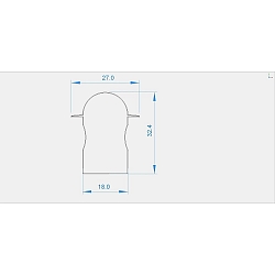 Endcaps R-ET-04-12 set 2 items, grey