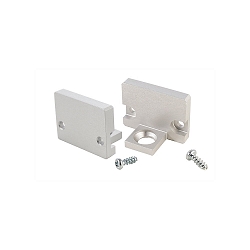 Reprofile endcaps P-AU-10-12 set 2 items, aluminum, anodized, 18.2mm, silver