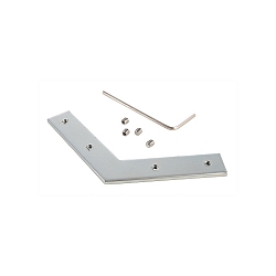 Reprofile slot nut / L-coupler 120�, metal, natural, silver