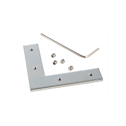 Reprofile slot nut / L-coupler 90�, metal, natural, silver