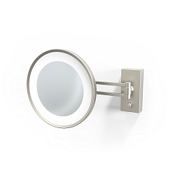 mirror with lighting BS 36 LED 3-fold IP 44, nickel satined 