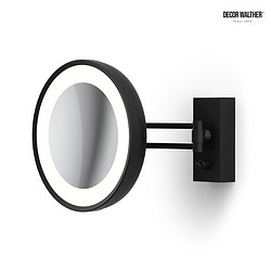 Miroir avec clairage BS 36 LED 7 fois IP 44, noir mat 