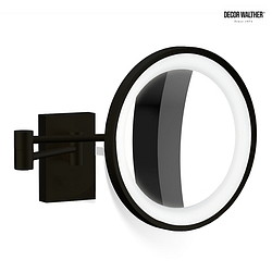 Miroir avec clairage BS 40 LED 3 fois IP 44, noir mat 