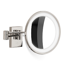 Miroir avec �clairage BS 40 LED 7 fois IP 44, nickel, brillant 