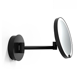 Miroir avec �clairage JUST LOOK PLUS WD miroir avec grossissement 5x IP20, noir mat gradable