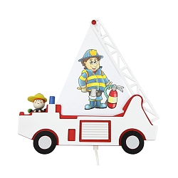 Luminaire mural FEUERWEHRAUTO MIT FRED � 1 flamme E14 IP20, rouge, blanche
