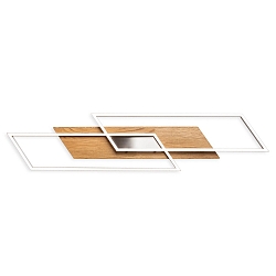Luminaire de plafond PANAMA XL � 2 flammes, ch�ne naturel gradable