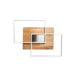 Luminaire de plafond PANAMA S � 2 flammes, ch�ne naturel gradable