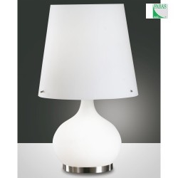Lampe de table ADE langue E27, E14 IP20 nickel satin, blanche gradable