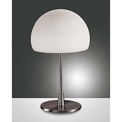 Lampe de table GIA BIG avec interrupteur E14 IP20, nickel satin�, blanche
