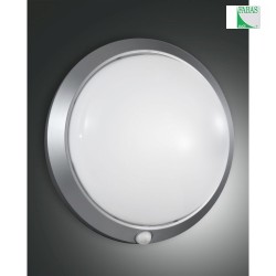 Luminaire de salle de bain ARMILLA rond, avec capteur E27 IP44 argent gradable