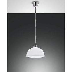 Luminaire à suspension NICE petit, rond E27 IP20, chrome, blanche gradable