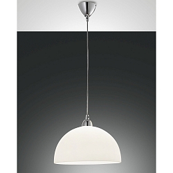 Luminaire à suspension NICE rond, médium E27 IP20, chrome, blanche gradable