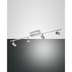 Spot TUCSON 4 flammes GU10 IP20, nickel satin�
