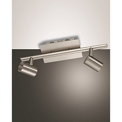 Spot TUCSON � 2 flammes GU10 IP20, nickel satin� gradable