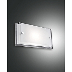 Luminaire mural MAGGIE petit, angulaire E27 IP20, chrome, blanche gradable