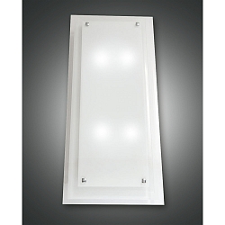 Luminaire mural MAGGIE grand, angulaire E27 IP20, chrome, blanche gradable