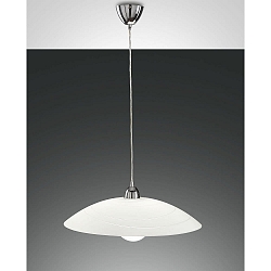 Luminaire à suspension KENT compatible avec Smartluce E27 IP20, blanche, chromé