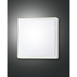 Plafonnier extérieur OBAN petit, angulaire IP65, blanche 