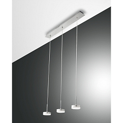 Luminaire à suspension DUNK 3 flammes IP20, aluminium brossé gradable
