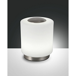Fabas Luce SIMI LED Table lamp, 8W, nickel satin / white