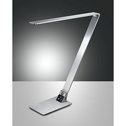 Lampe de table WASP avec fonction de charge USB IP20, aluminium bross� gradable