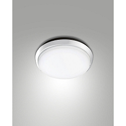 Fabas Luce OLLY LED Ceiling luminaire, IP54, aluminum, white, Ø 24cm