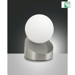 Lampe de table GRAVITY rond, dimmable IP20 nickel satin gradable