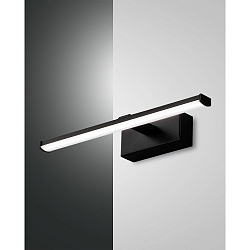 Luminaire de miroir NALA 300MM Bas, angulaire, commutable, arqué IP44, noir 