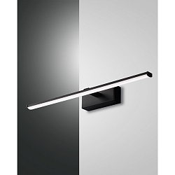 Luminaire de miroir NALA 500MM Bas, angulaire, commutable, arqué IP44, noir 