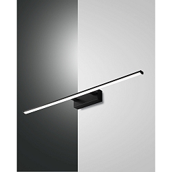 Luminaire de miroir NALA 750MM Bas, angulaire, commutable, arqué IP44, noir 