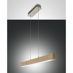 Luminaire à suspension BADIA dimmable, réglable IP20, chêne, satiné gradable