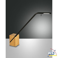 Lampe de table VIKTOR rotatif, dimmable IP20 chne, satin, noir gradable