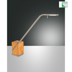 Lampe de table VIKTOR rotatif, dimmable IP20 chne, nickel satin gradable