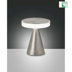 Lampe de table NEUTRA court, dimmable IP20 nickel satin, satin gradable