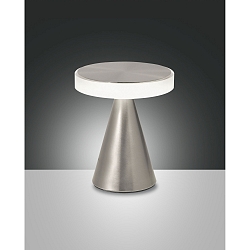 Lampe de table NEUTRA court, dimmable IP20, nickel satin�, satin� gradable